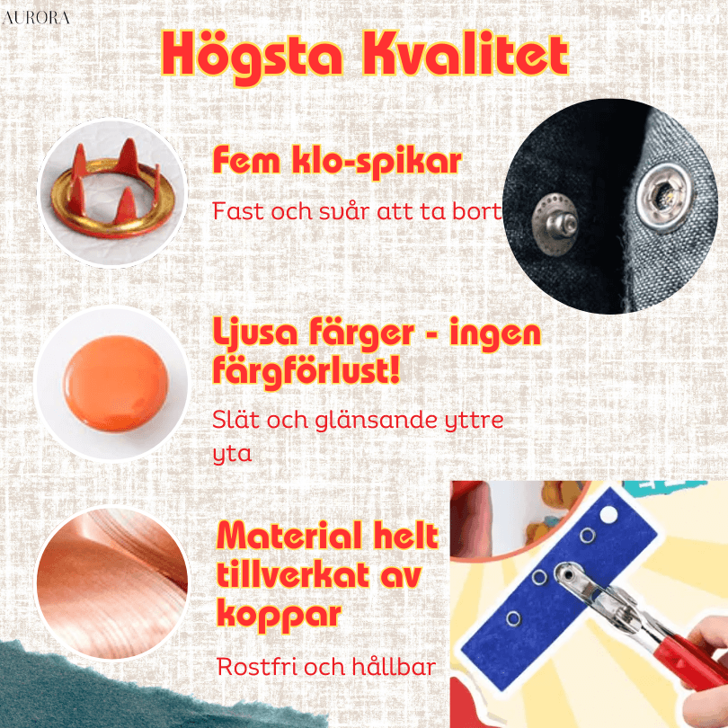 SnapCraft⹠| KnÀpp och sÀkra knappar pÄ nÄgra sekunder! - Aurora Stockholm