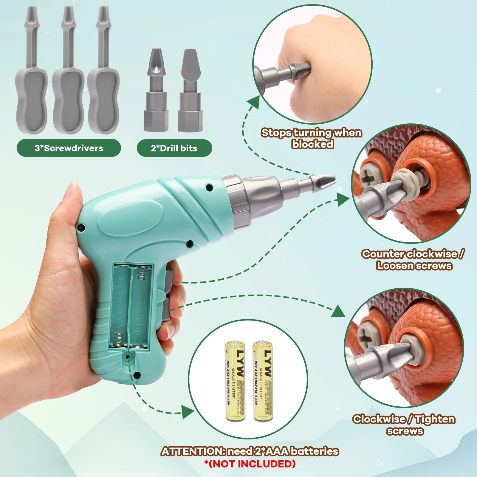 TILLFÄLLIGT 50% RABATT | Drillasaur™ | DIY-byggklossar för dinosaurier