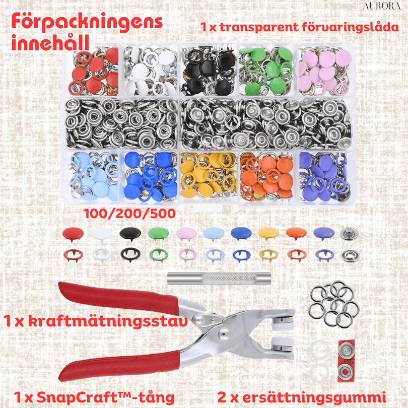 SnapCraft⹠| KnÀpp och sÀkra knappar pÄ nÄgra sekunder! - Aurora Stockholm