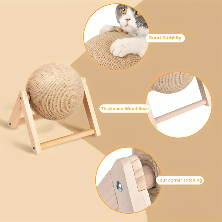 TILLFĂLLIGT 50% RABATT | WhirlScratchâą | UnderhĂ„llning och klotrimning för din katt i en och samma leksak!