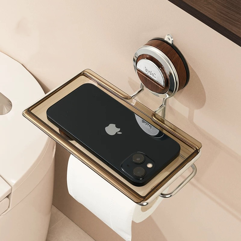 TILLFĂLLIGT 50% RABATT | StickNRollâą | Borrfri toalettpappershĂ„llare med sugkopp