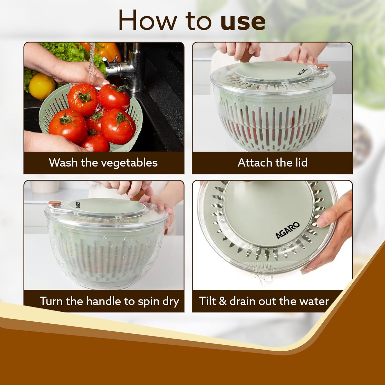 TILLFÄLLIGT 50% RABATT | VegiSpin™ | Rengör frukt och grönsaker enkelt och noggrant!