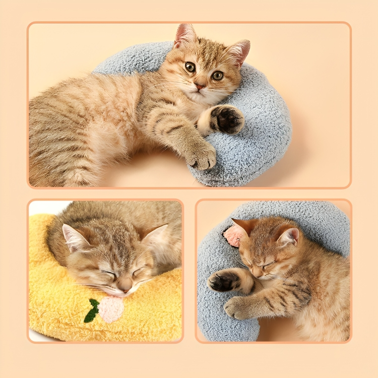 CuddlePaws⹠| Ortopedisk halvmÄneformad kudde för husdjur