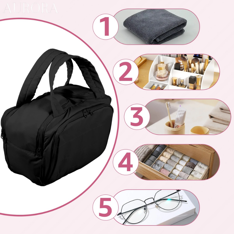 CosmiPack™ | Håller toalettartiklar organiserade och upprätt!