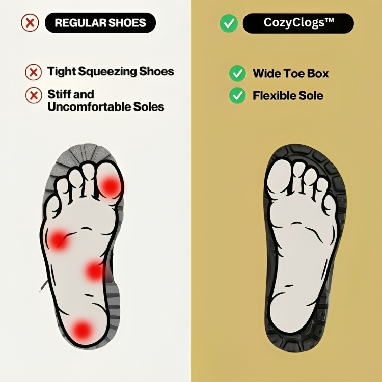 CozyClogs™ | Omedelbar fotavlastning med varje steg!