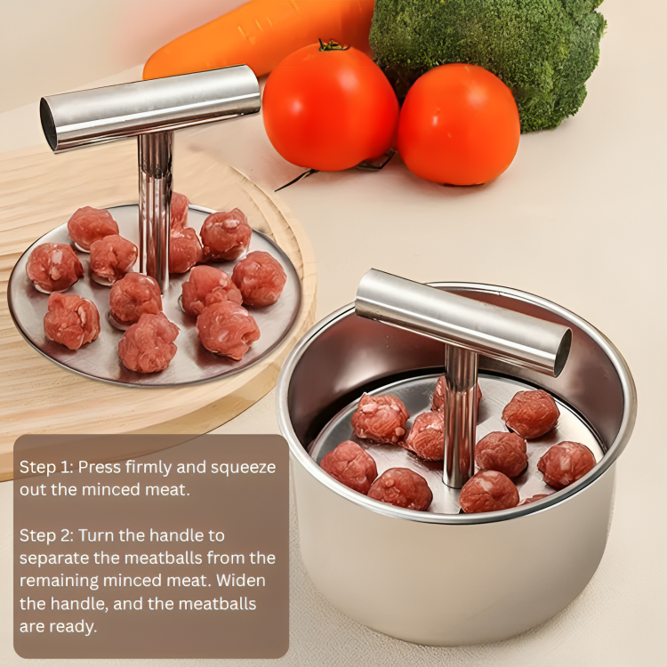 TILLFÄLLIGT 50% RABATT | MeatPress™ | Köttbullspressform av rostfritt stål