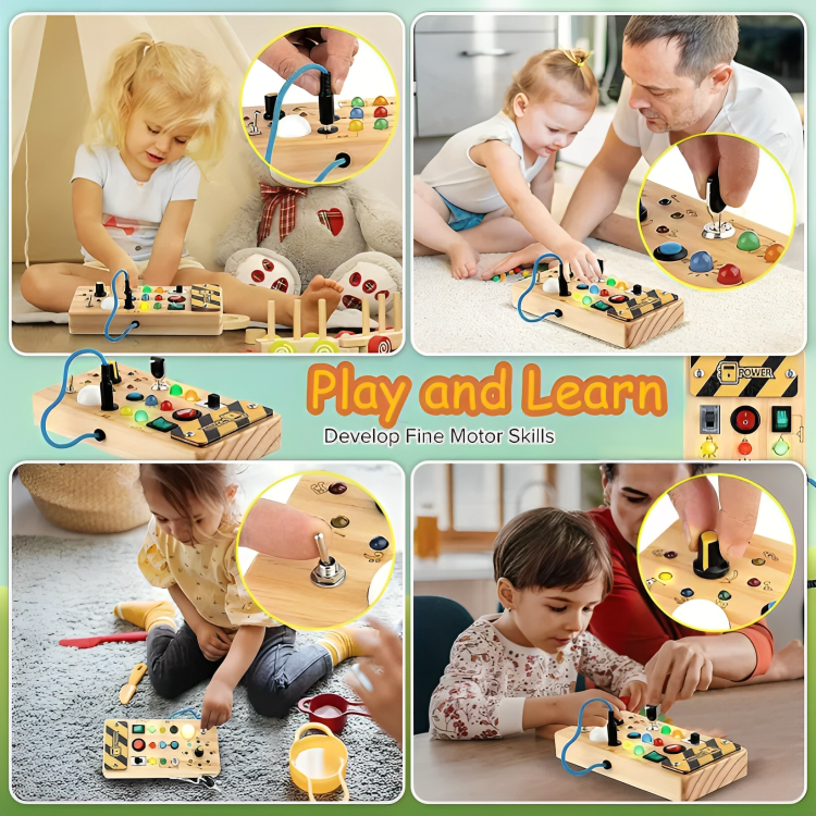 SwitchPlay™ | Montessori LED-aktivitetstavla för barn