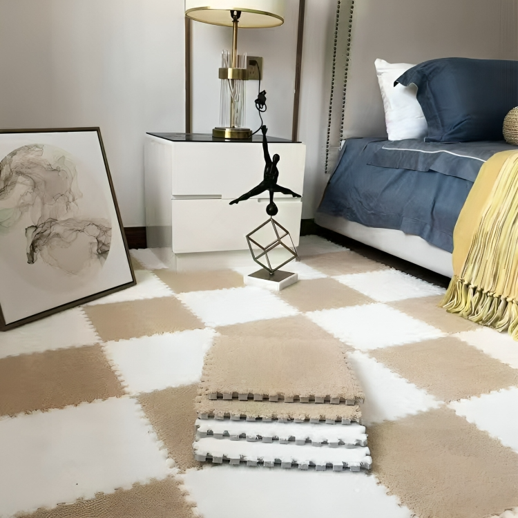 CozyTiles™ | Mjuk, varm pusselmatta i plysch