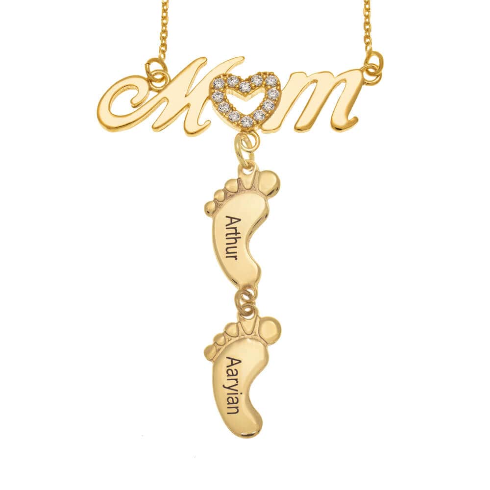 LittleSteps™ | Personligt baby fot namn halsband