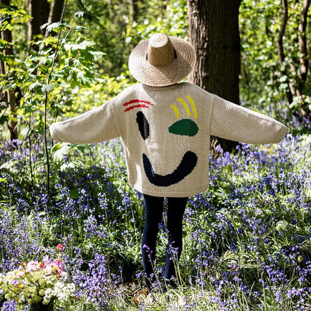 CozyJoy™ | Gladlynt smiley överdimensionerad tröja