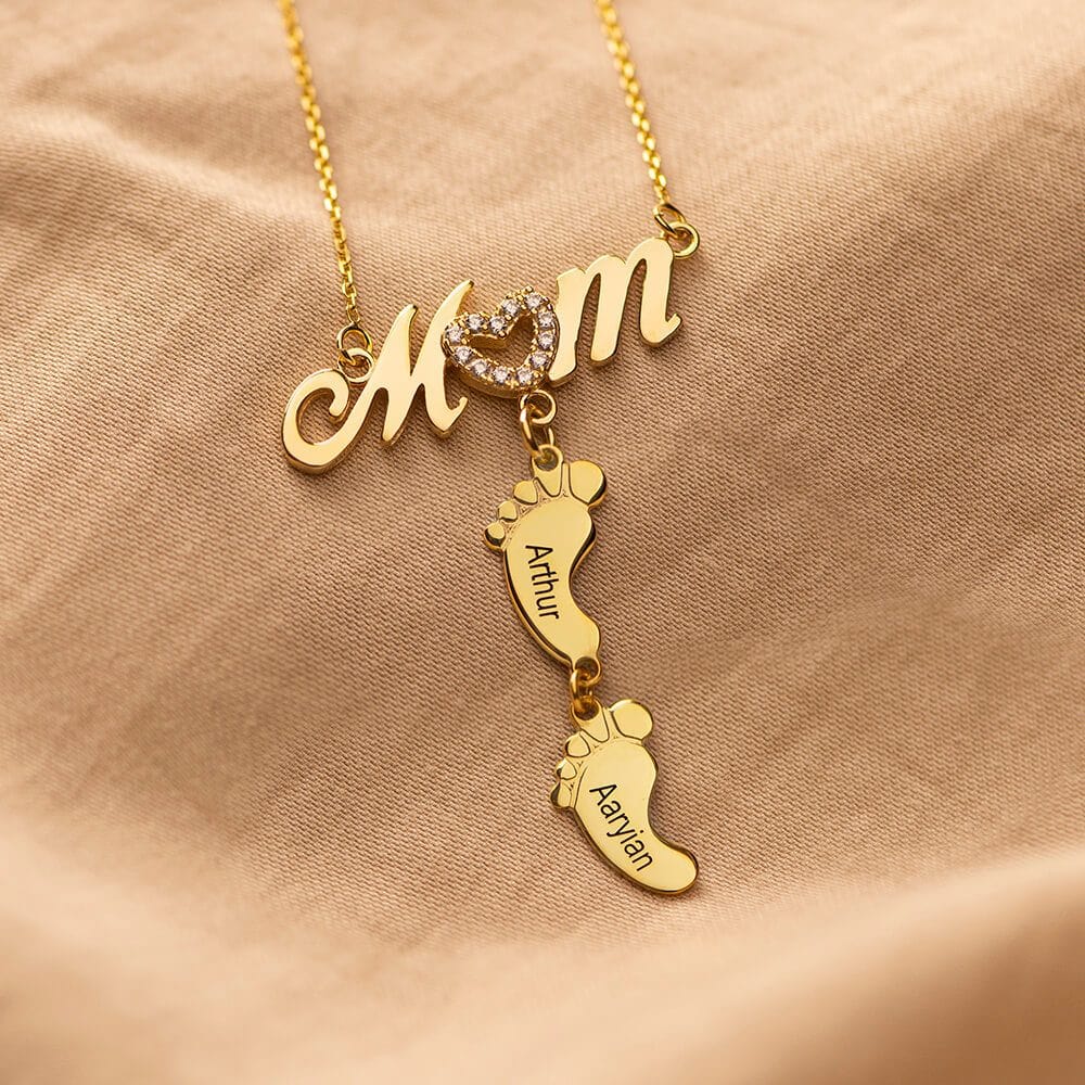 LittleSteps™ | Personligt baby fot namn halsband