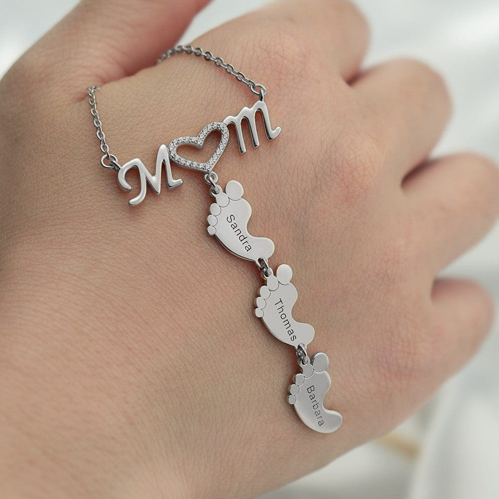LittleSteps™ | Personligt baby fot namn halsband