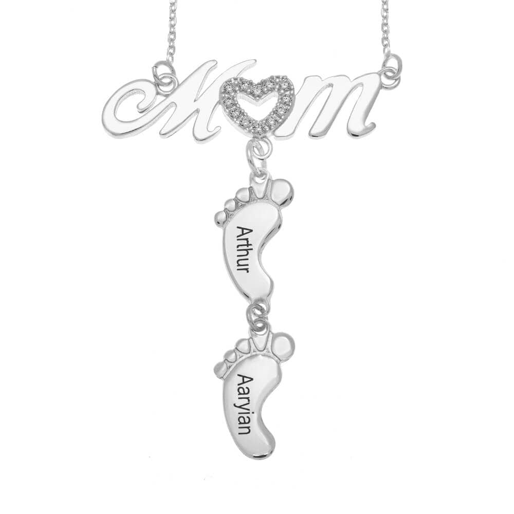 LittleSteps™ | Personligt baby fot namn halsband