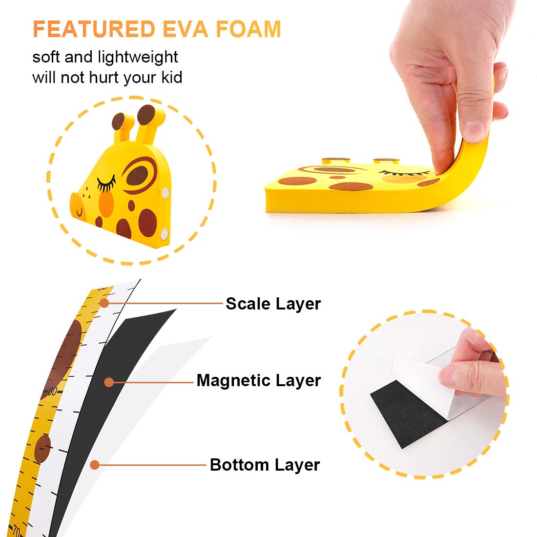 GrowthTales™ | Magnetisk giraff-tillväxtdiagram för barn