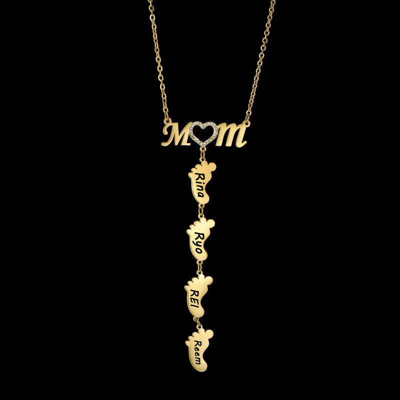 LittleSteps™ | Personligt baby fot namn halsband