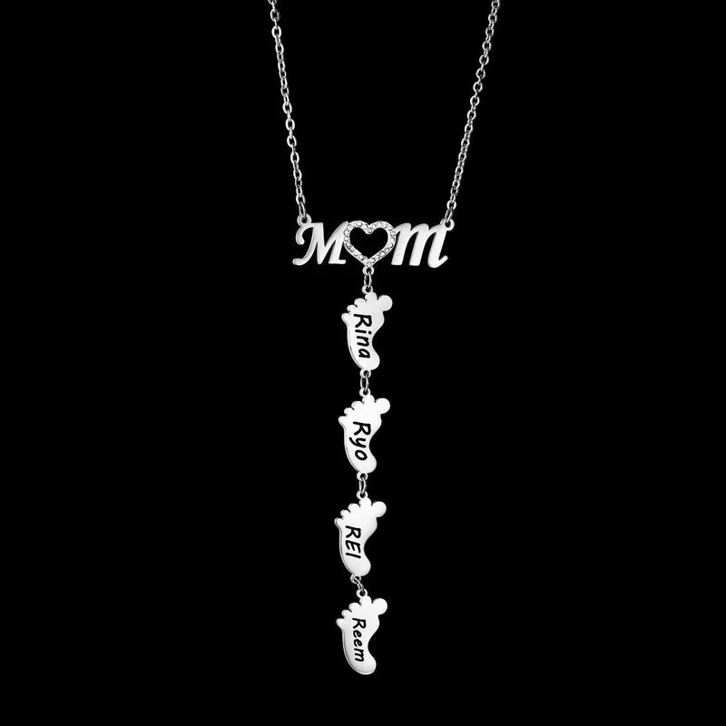 LittleSteps™ | Personligt baby fot namn halsband