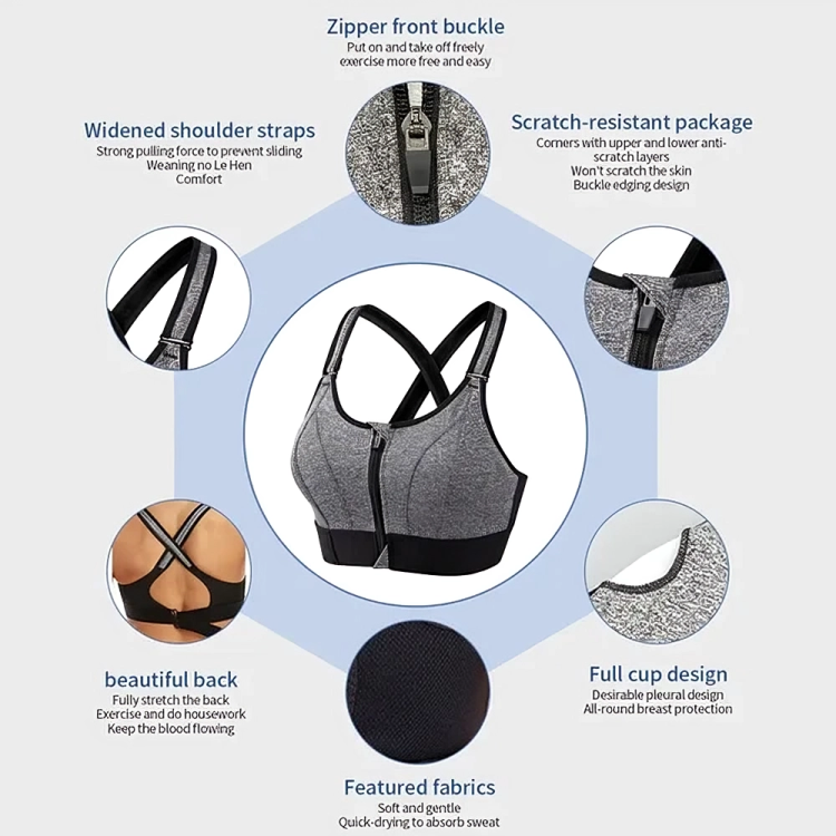 1+1 GRATIS | ZipFit™ | Justerbar, Stödjande Sport-BH